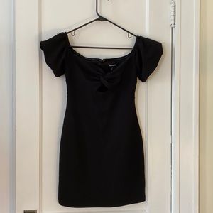Express black off the shoulder mini dress